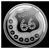 Get Your Kicks Route 66 Style - 1 oz Silver Round