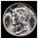 1942-s Mercury Dime 10c ms67 fsb SEGS
