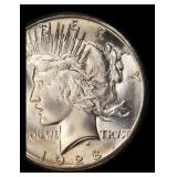 1928-p Peace Dollar $1 ms65 SEGS