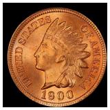 1900 Indian Cent Near Top Pop! 1c ms66+ rd SEGS