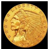 1913-p Gold Indian Quarter Eagle TOP POP! $2 1/2 m