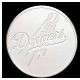 Dodgers MLB Team - 1 oz Silver Round Round