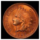 1905 Indian Cent Near Top Pop! 1c ms66+ rd SEGS