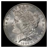 1884-p Morgan Dollar $1 Grades ms64+