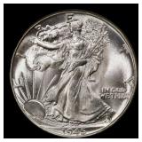 1945-p Walking Liberty Half Dollar 50c ms66+ SEGS