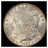 1891-p Morgan Dollar $1 Grades ms62+