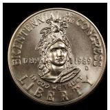 1989-d Congress Modern Commem Half Dollar 50c ms70