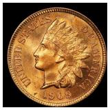 1909 Indian Cent . 1c ms65+ rd SEGS
