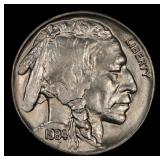 1934-p Buffalo Nickel 5c Grades ms66