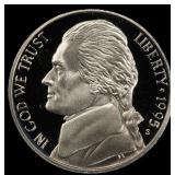 1995-s Proof Jefferson Nickel 5c pr70 dcam SEGS