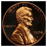 1974-s Proof Lincoln Cent 1c pr70 rd dcam SEGS