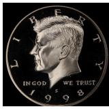 1998-s Proof Kennedy Half Dollar 50c pr70 dcam SEG