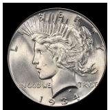1934-p Peace Dollar $1 ms65+ SEGS