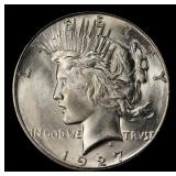 1927-s Peace Dollar $1 ms64+ SEGS