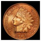 1903 Indian Cent . 1c Grades ms64 rd