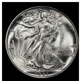 1943-p Walking Liberty Half Dollar Near Top Pop 50