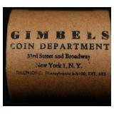 SC- Rare GIMBLES Unc Morgan Dollar $1 Roll 10 Coin