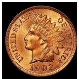 1902 Indian Cent . 1c Grades ms64 rd