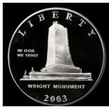 2003-p First Flight Proof Modern Commem Half Dolla