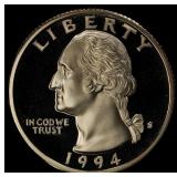 1994-s Proof Washington Quarter 25c pr70 dcam SEGS