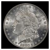 1880-p Morgan Dollar $1 Grades ms63