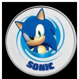 Sonic The Hedgehog Colorized Style - 1 oz Silver R