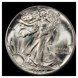 1940-p Walking Liberty Half Dollar Near Top Pop 50