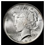 1924-p Peace Dollar Near Top Pop $1 ms67 SEGS