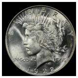 1922-d Peace Dollar $1 Grades ms65