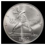 1992-d Olympics Modern Commem Dollar $1 ms70 SEGS