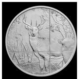 Gun & Rod (Deer) Style - 1 oz Silver Round Round