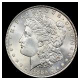 1885-p Morgan Dollar $1 Grades ms64+