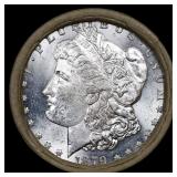 A- 10 SEARS UNC Morgan Dollar $1 CC End 1879 & CC