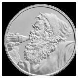 Coca-Cola Santa 1 oz .999 Silver Round Round