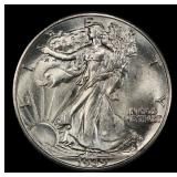 1939-p Walking Liberty Half Dollar Near Top Pop 50