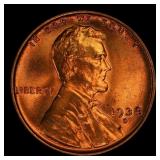 1938-d Lincoln Cent Near Top Pop 1c ms67+ rd SEGS