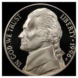 1996-s Proof Jefferson Nickel 5c pr70 dcam SEGS