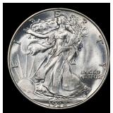 1938-p Walking Liberty Half Dollar Near Top Pop 50