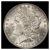 1896-p Morgan Dollar $1 Grades ms63+