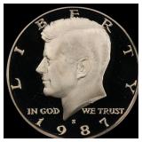 1987-s Proof Kennedy Half Dollar 50c pr70 dcam SEG
