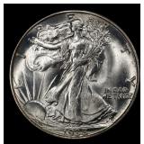 1938-p Walking Liberty Half Dollar Near Top Pop 50