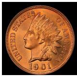 1901 Indian Cent Near Top Pop! 1c ms66+ rd SEGS