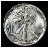 1940-p Walking Liberty Half Dollar 50c Grades ms66