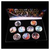 9 Coin Disney Star Wars Gold Plated Round Collecti