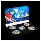 5 Coin Disney The Little Mermaid Gold Plated Round