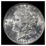 1886-p Morgan Dollar $1 Grades ms63+