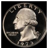 1973-s Proof Washington Quarter 25c pr70 dcam SEGS