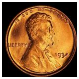 1934-p Lincoln Cent Near Top Pop 1c ms67+ rd SEGS