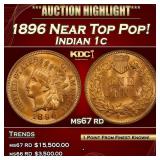 1896 Indian Cent Near Top Pop! 1c ms67 rd SEGS