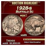 1928-s Buffalo Nickel 5c ms65 SEGS